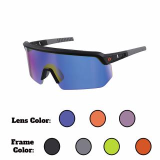 Ergodyne Skullerz AEGIR Anti-Scratch and Enhanced Anti-Fog Safety Glasses Sunglasses with Mirror Lenses